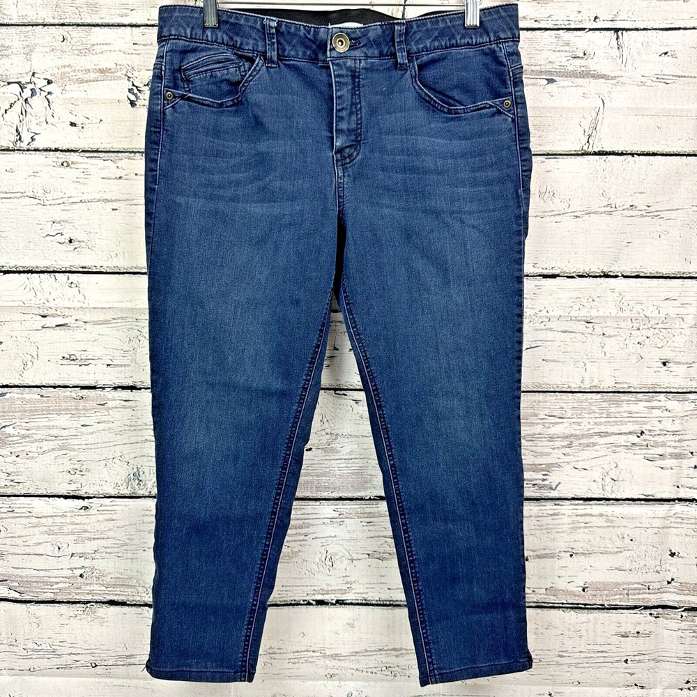 Westbound Women's Tummy Control Fit Stretch Tapered Leg Jeans [Size‎ 14]